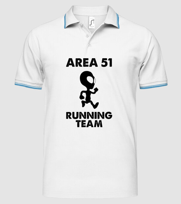Storm area 51 running team black model alb pe tricou