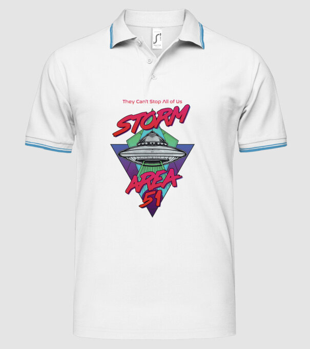 storm area 51 ufo model alb pe tricou