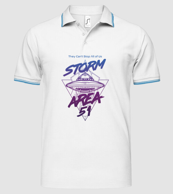 storm area 51 ufo purple model alb pe tricou