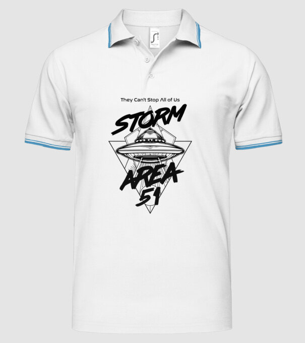 storm area ufo black model alb pe tricou