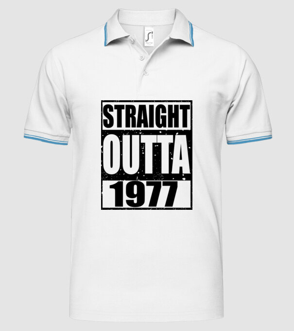 Straight Outta - 1977 model alb pe tricou