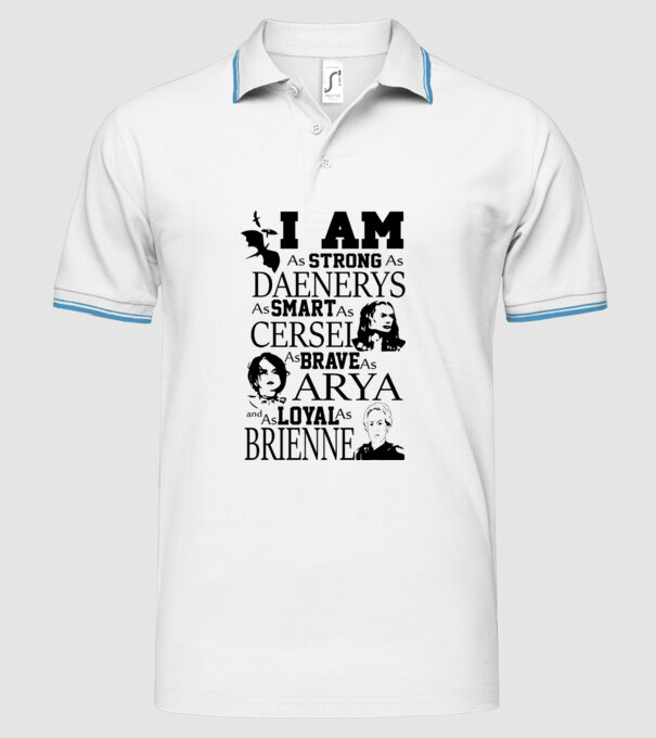 Strong as Daenerys model alb pe tricou