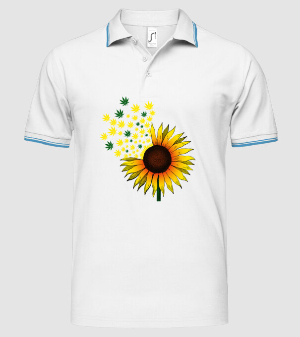 Sunflower Weed model alb pe tricou