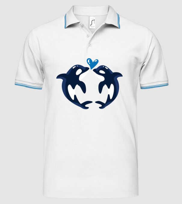 BALENE ÎNDRĂGOSTITE model alb pe tricou
