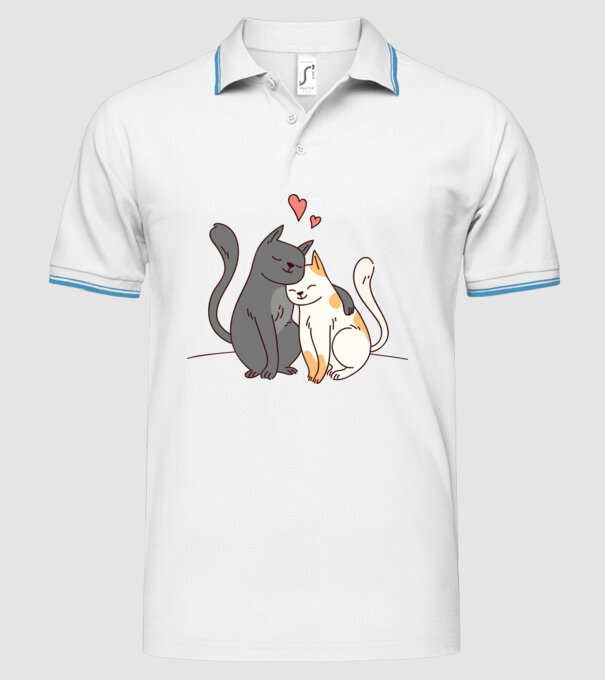 PISICUȚE ÎNDRĂGOSTITE 3 model alb pe tricou