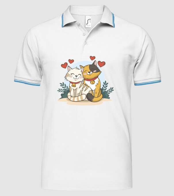 PISICUȚE ÎNDRĂGOSTITE 4 model alb pe tricou