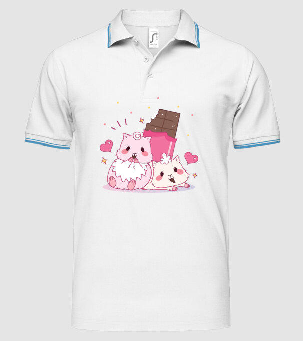 HAMSTERI ÎNDRĂGOSTIȚI 2 model alb pe tricou
