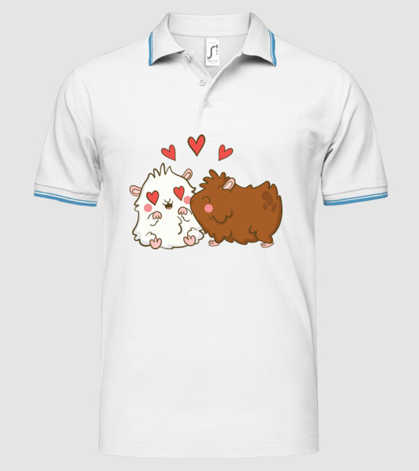 HAMSTERI ÎNDRĂGOSTIȚI model alb pe tricou