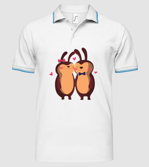 IEPURAȘI ÎNDRĂGOSTIȚI model alb pe tricou