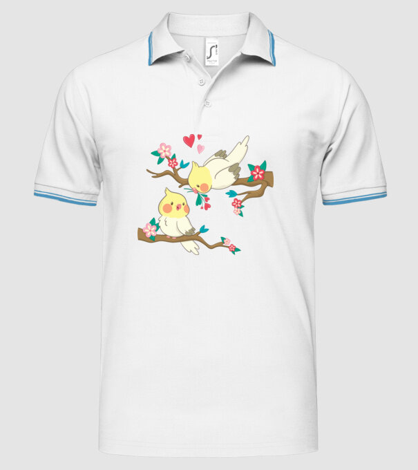PAPAGALI ÎNDRĂGOSTIȚI 2 model alb pe tricou
