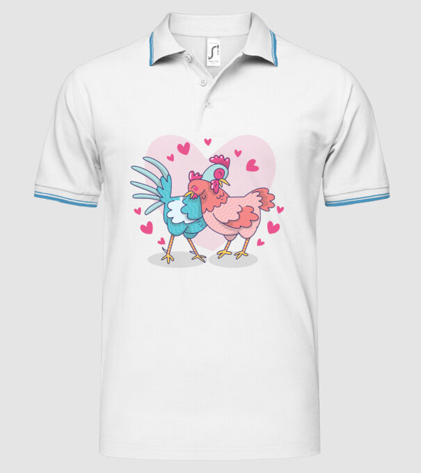 PUI ÎNDRĂGOSTIȚI model alb pe tricou