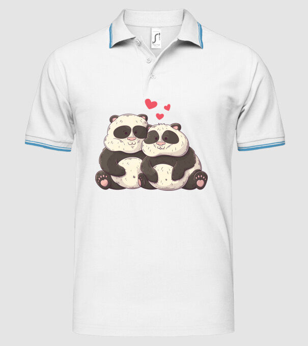 URȘI PANDA DOLOFANI ÎNDRĂGOSTIȚI model alb pe tricou