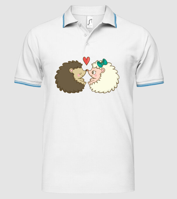 ARICI ÎNDRĂGOSTIȚI model alb pe tricou