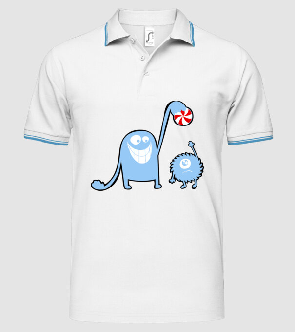 Szornyelde - Bomboană model alb pe tricou