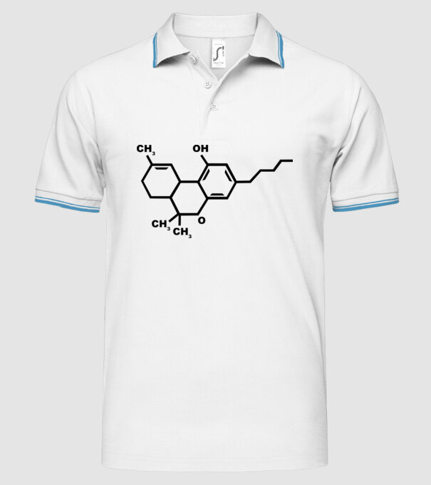 THC model alb pe tricou
