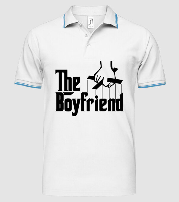 The Boyfriend model alb pe tricou