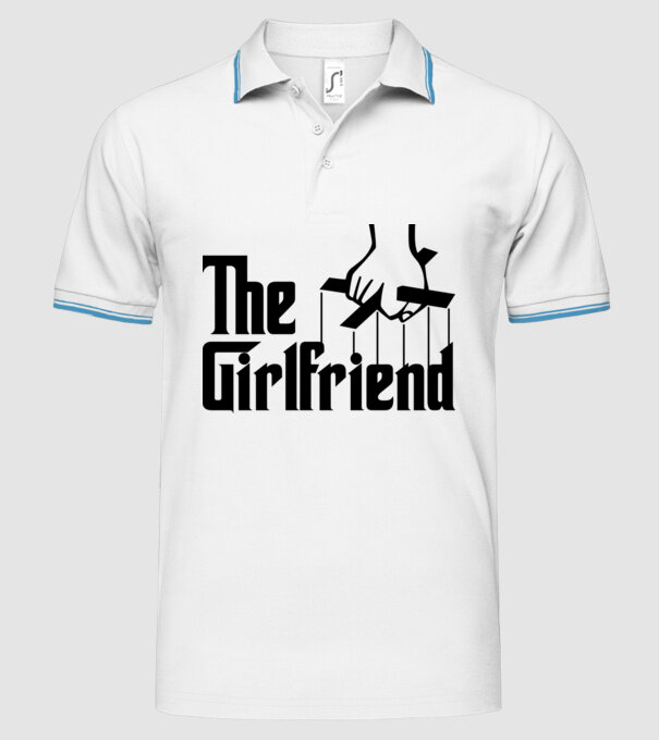 The girlfriend model alb pe tricou