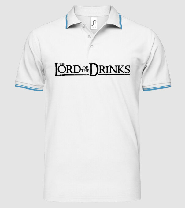 The Lord Of The Drinks model alb pe tricou