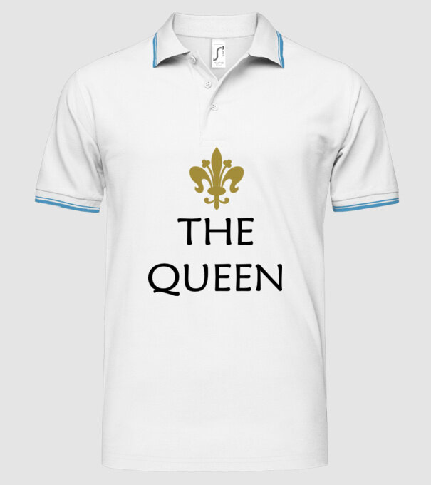 The Queen model alb pe tricou