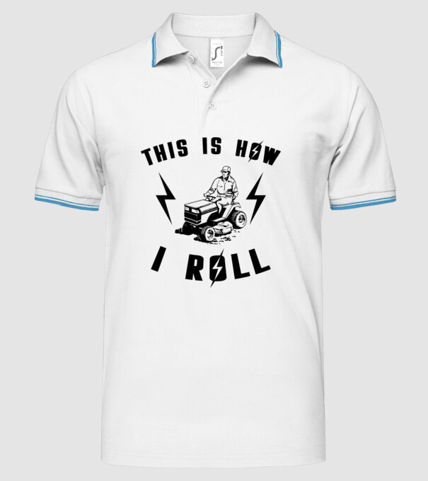 This is how i roll model alb pe tricou