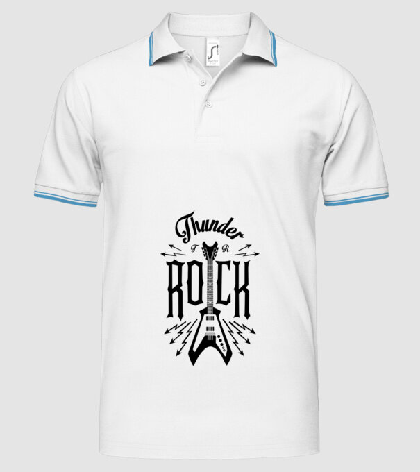 Thunder Rock model alb pe tricou