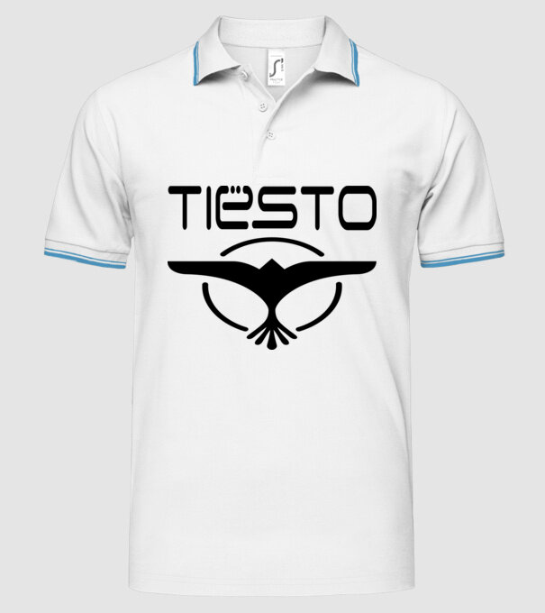 Tiesto logo model alb pe tricou