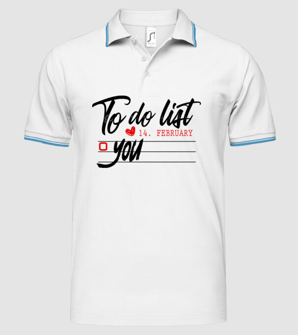 To do list model alb pe tricou