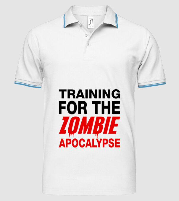 training for the zombie apocalypse model alb pe tricou