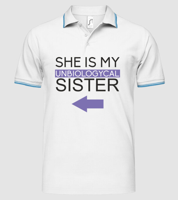 Unbiologycal Sister 02 model alb pe tricou