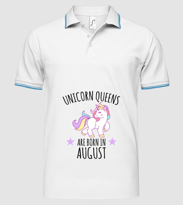 Unicorn queens are born in - August model alb pe tricou