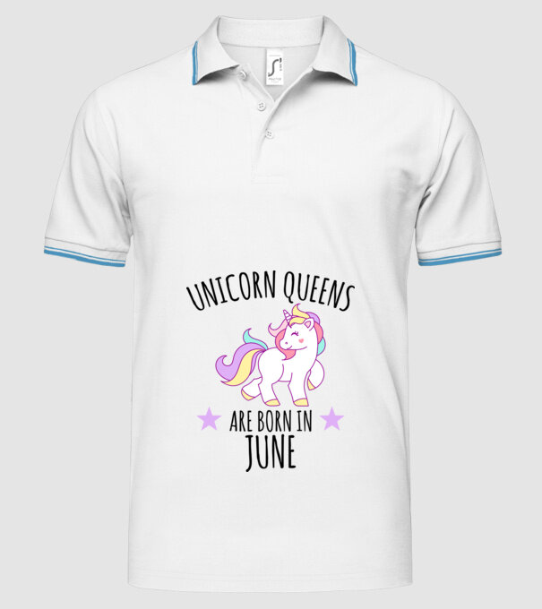 Unicorn queens are born in - June model alb pe tricou