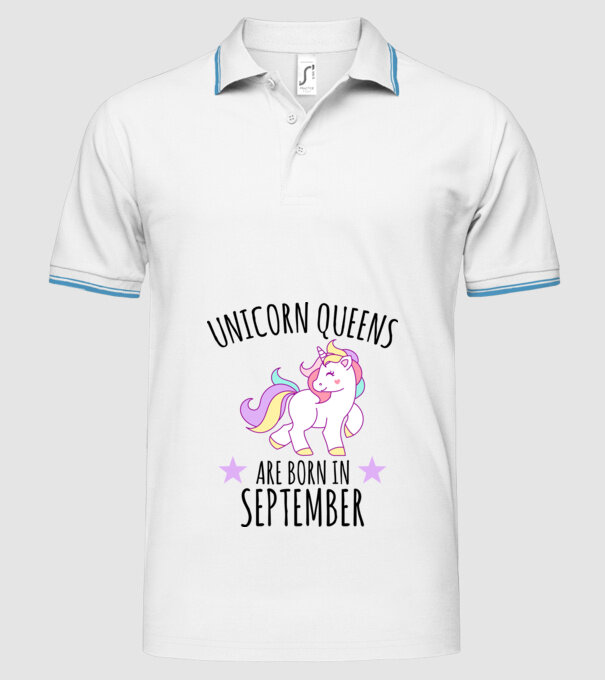 Unicorn queens are born in - September model alb pe tricou