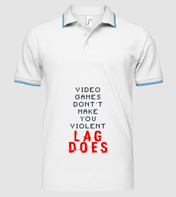 Violent lag model alb pe tricou