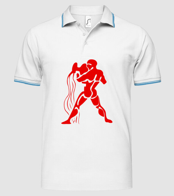 Aquarius Horoscope model alb pe tricou