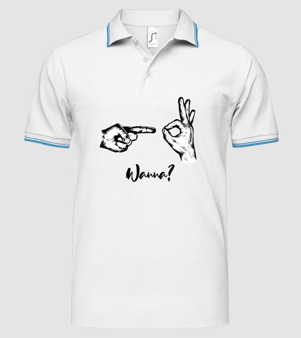 Wanna sex model alb pe tricou