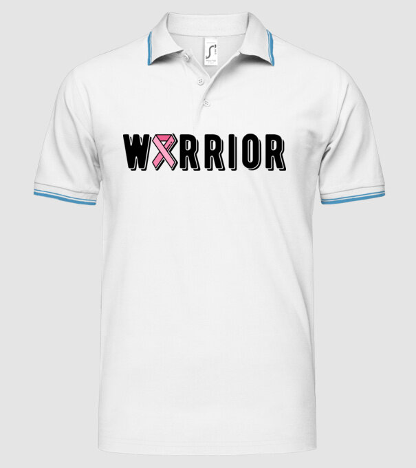 Warrior model alb pe tricou