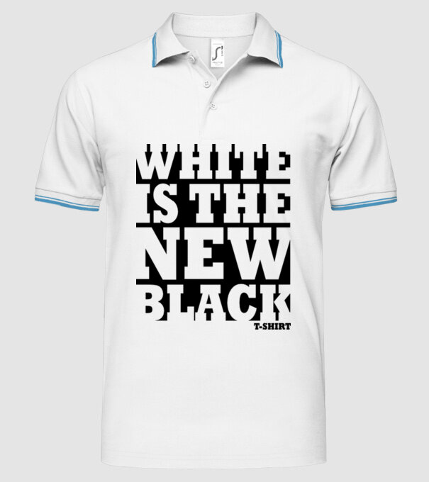 White is the new black model alb pe tricou