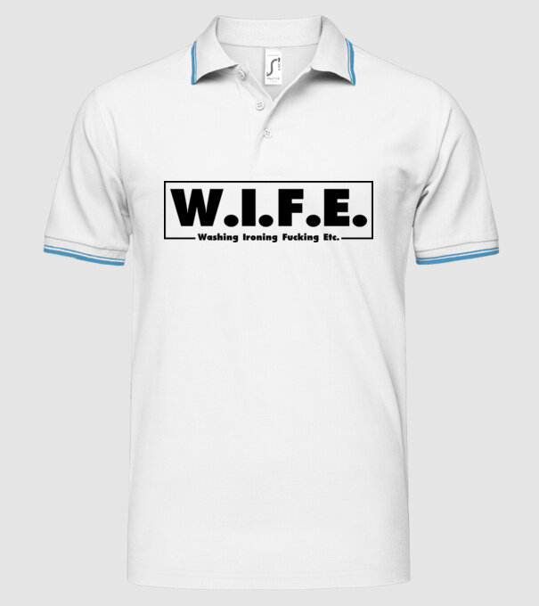 WIFE 2 model alb pe tricou