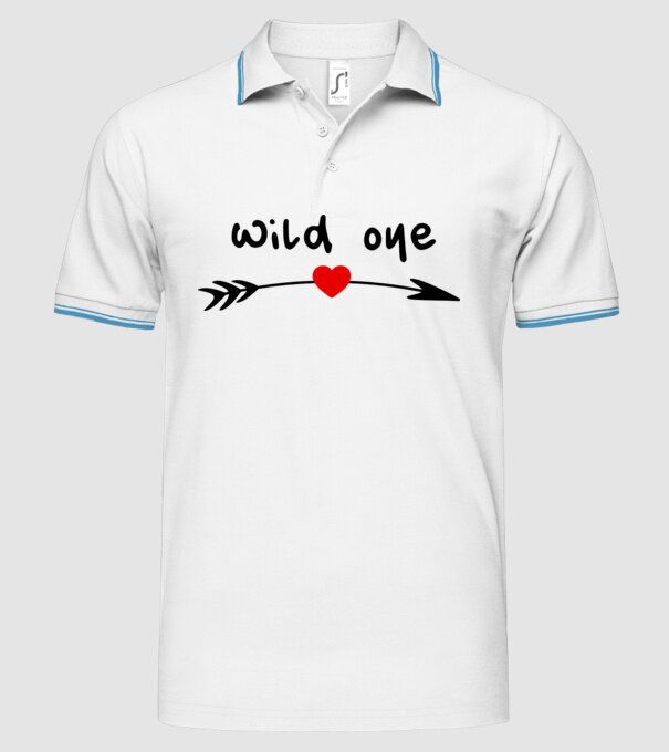 Wild one arrow model alb pe tricou