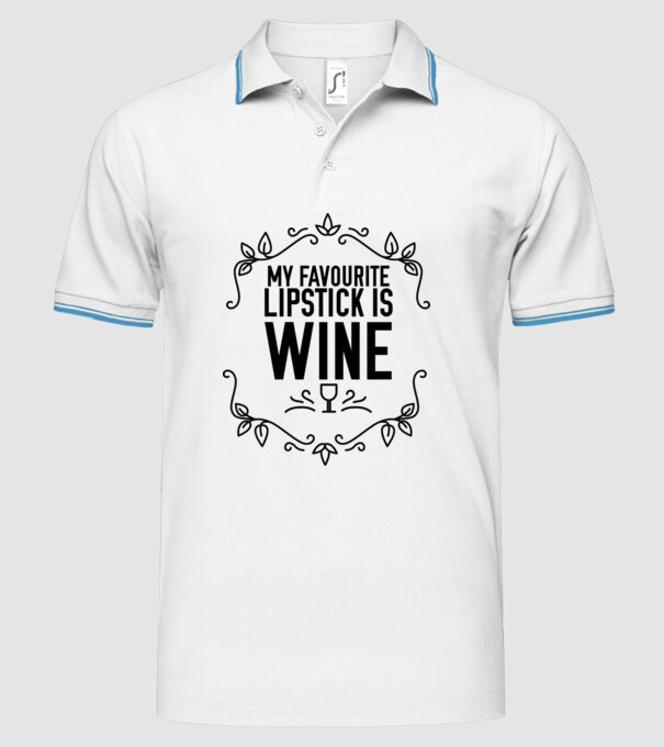 Wine tasting team Favourite lipsitck is wine model alb pe tricou