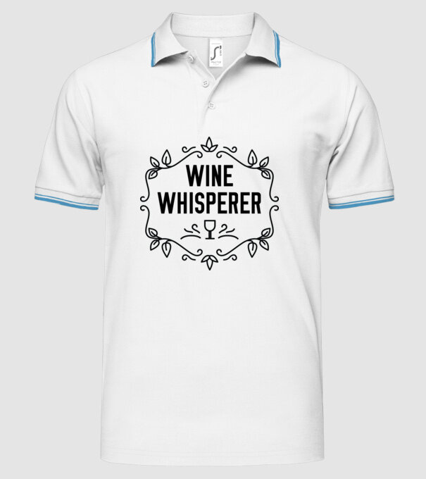 Wine tasting team Wine Whisperer model alb pe tricou