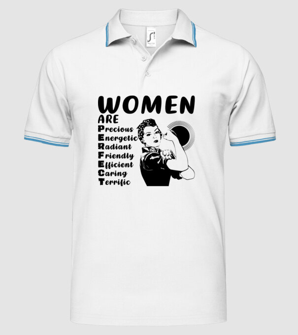 Women are perfect model alb pe tricou
