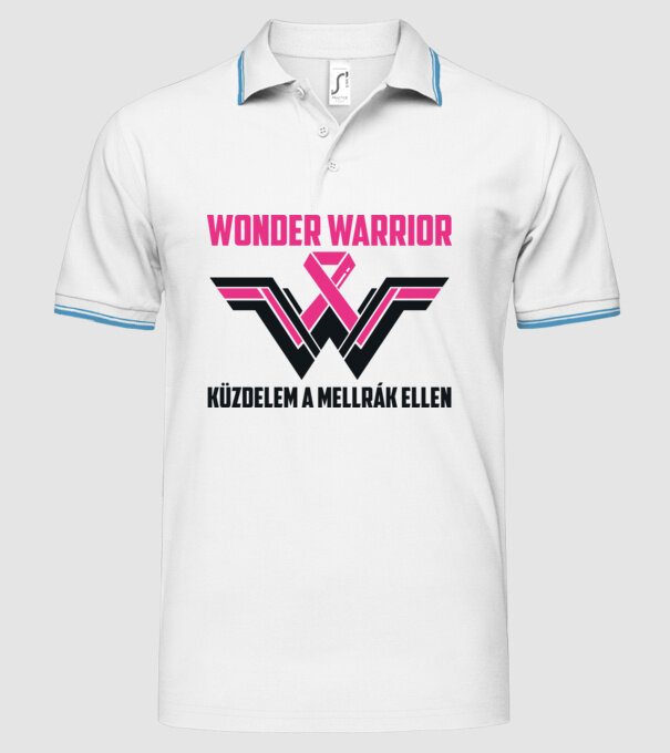 WONDER WARRIOR model alb pe tricou
