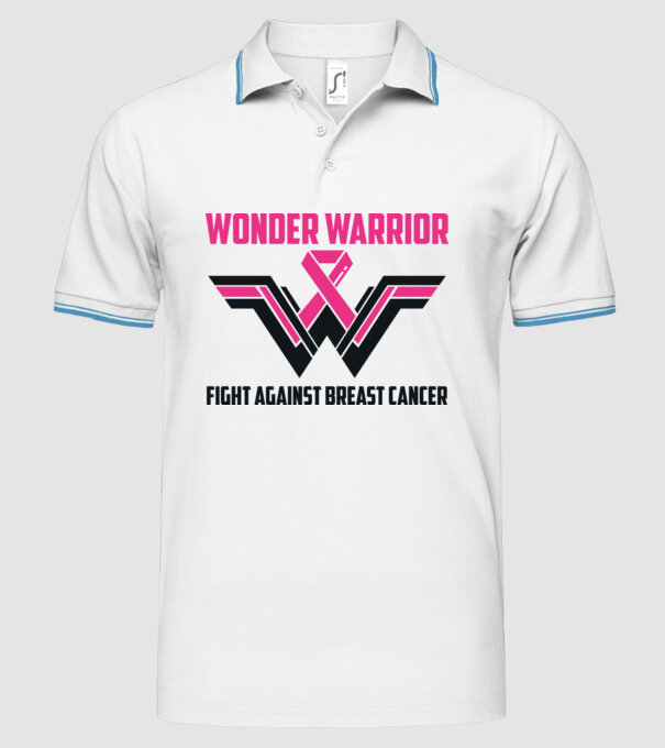 WONDER WARRIOR model alb pe tricou