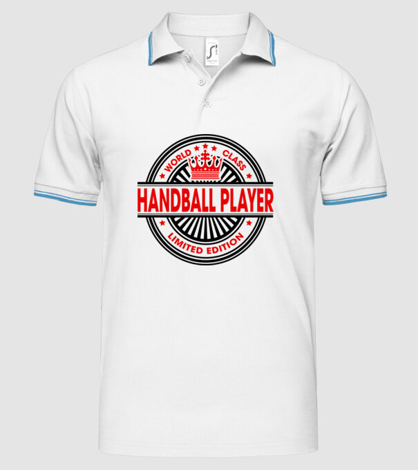 World class HANDBALIST model alb pe tricou