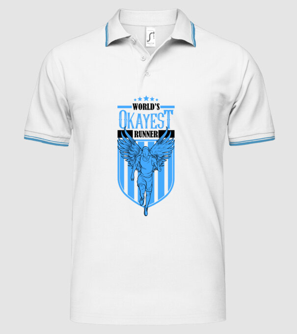 World okayest runner model alb pe tricou