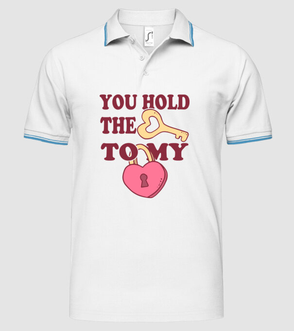 you hold the key to my heart model alb pe tricou