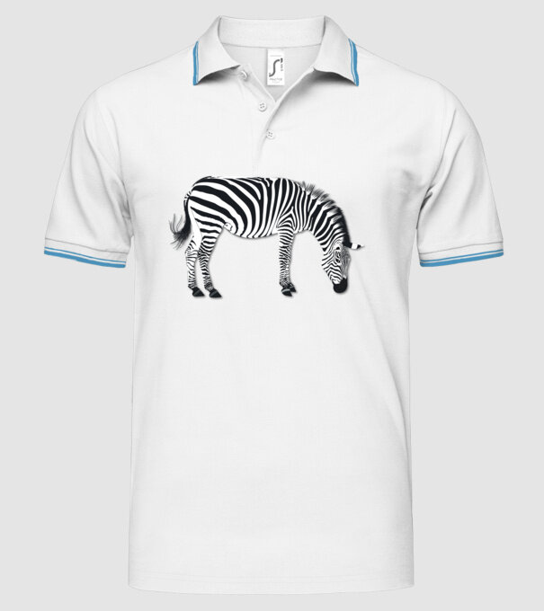 Zebră model alb pe tricou
