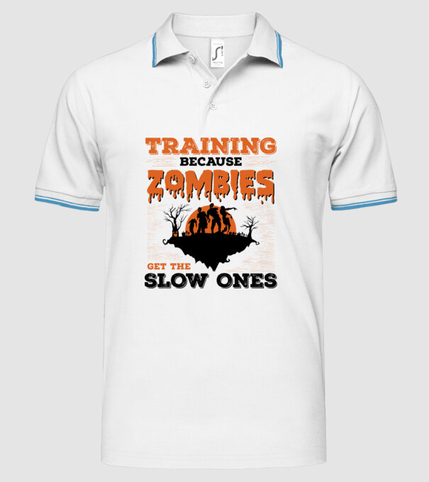 Zombies get the slow ones model alb pe tricou