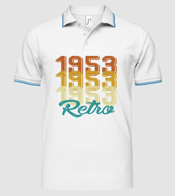 1953 Retro model alb pe tricou